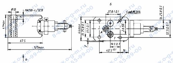 Чертёж гидроклапана предохранительного МКПВ 4/3 С