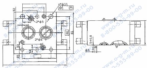 Чертеж гидрозамка М-4КУ12/320