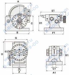 Чертеж головки делительной BS-0 (h=100mm, 1001-050)