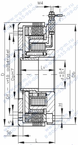 Чертёж муфты электромагнитной ELB-4 (Чехия)