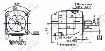 Чертеж насоса НПЛ 16-25/20