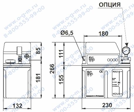  Чертеж станции смазки CME-G CE 00.872.0 (3,6л; 115В)