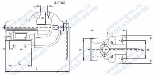 Чертеж к тискам 1240-250L