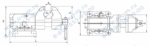  Чертеж к тискам BISON 1271-125