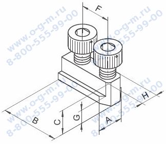 Чертёж T-Гайки с резьбой для патрона BISON WT 2405-135-34 K