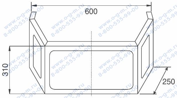 Чертёж ограждения защитного фрезерного станка BAF/600