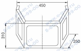 Чертёж кронштейна без балансира BF/450
