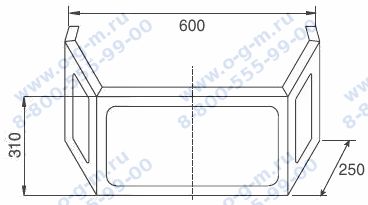 Чертёж кронштейна без балансира BF/600