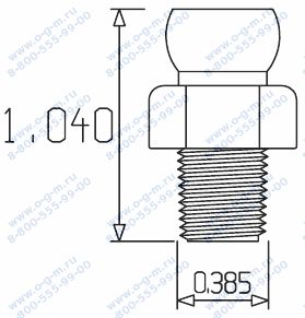 Чертёж соединителя резьбового NPT 1/8