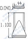 Чертёж наконечника плоского 1/4