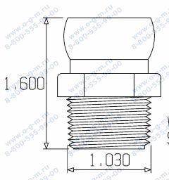 Четрёж соединителя резьбового NPT 3/4