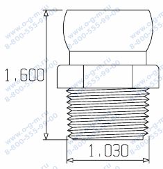 Чертёж соединителя резьбового BSPT 3/4
