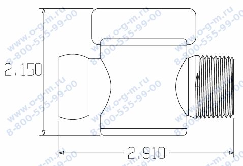 Чертёж вентиля резьбового 3/4
