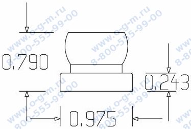 Чертёж элемента крепежного 1/2 (арт.59896-1)
