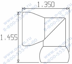 Чертёж элемента углового 1/2 (арт.59874-1)