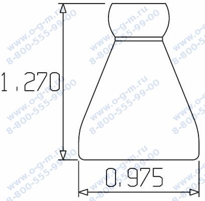 Чертёж переходника c 1/2 на 1/4 (арт.59869-1)